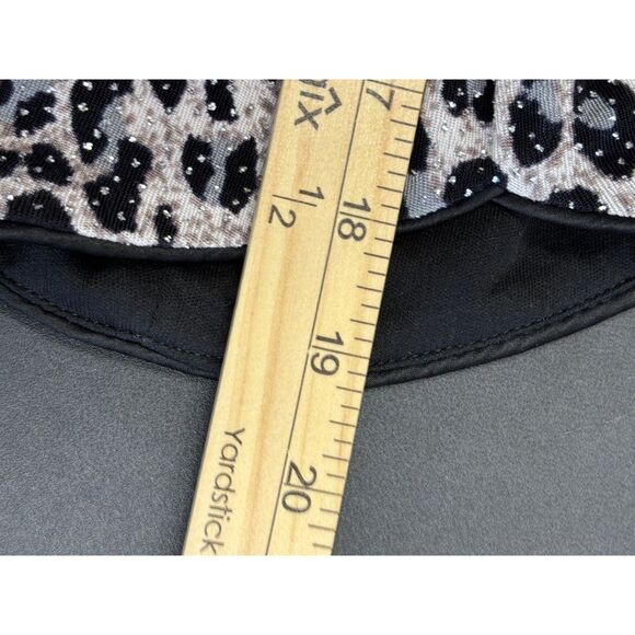 Alex Evenings Shimmer Jacket Animal Print Leopard Mandarin Zip‎ Diamond Pull - Picture 10 of 12